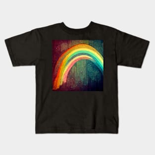 Vibrant colored rainbow on a washed out background. Kids T-Shirt